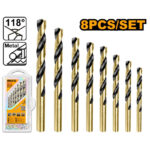 8PCS HSS twist drill bits set- P40C80 (AKDB0801) Ingco