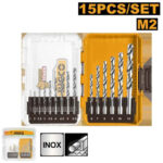 15 Pcs M2 HSS drill bits set - P6C12 (AKDL51508) Ingco