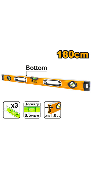 Spirit level 180cm -  HSL08180