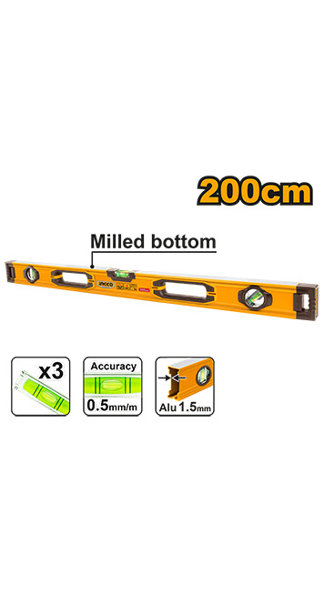 Spirit level 200cm - P1C10 (HSL08200) Ingco