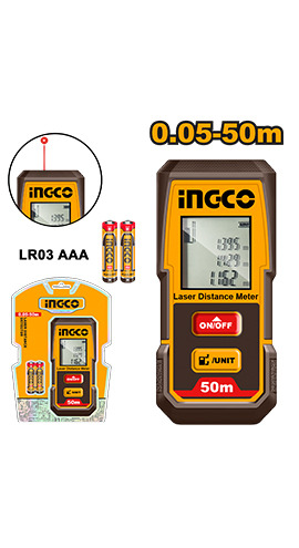 Laser distance detector 50m - P1C40 (HLDD0508) Ingco