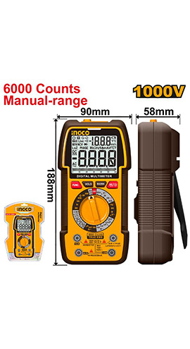 Digital multimeter 1000V 6000 counts - P10C20 (DM310002) Ingco