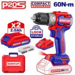 Compact Brushless Cordless Drill 60N-m (ECDL20602) Emtop