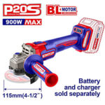 Cordless angle grinder 115mm(4-1/2") (ELAG21154) Emtop