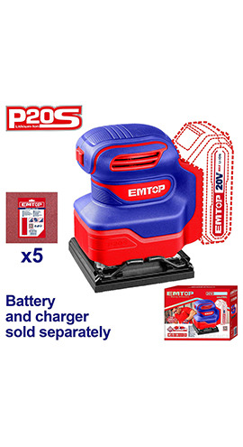 Cordless sheet sander (ELSHS2014) Emtop