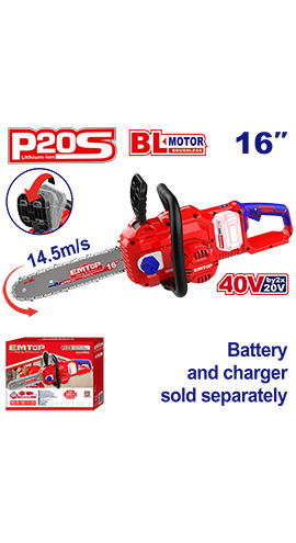 Cordless chain saw 16" (ELGA40168) Emtop