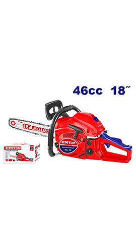 Gasoline chain saw 46cc 18" (EGCS18451) Emtop