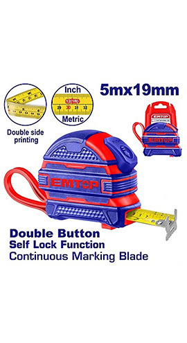 Steel measuring tape "5mx19mm" (EMTP2519) Emtop