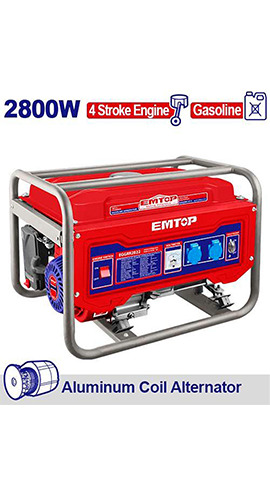 Gasoline generator 2800W (EGGRR2822) Emtop