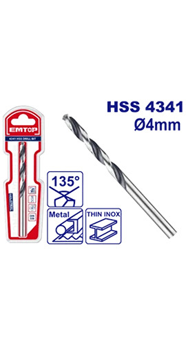 4341 HSS drill bit (ETDB310402) Emtop