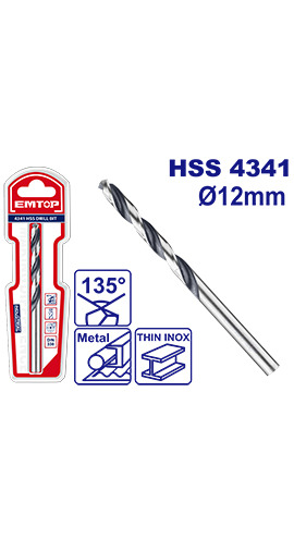 4341 HSS drill bit (ETDB310122) Emtop