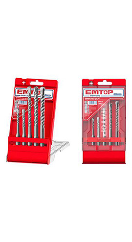 5 PCS SDS plus hammer drill bits set (EHDR12052) Emtop