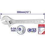 Adjustable wrench C45 300mm 12" (EAWH131222) Emtop
