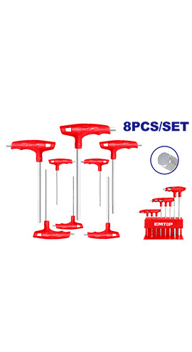 8 Pcs T-handle hex wrench set - ETHW6061