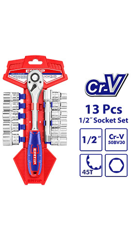 13 Pcs 1/2″ socket set - ESKT12131