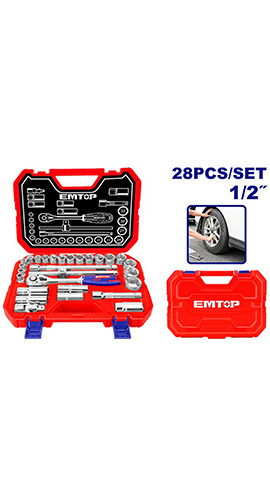 28 Pcs 1/2″ socket set - ESKT12281