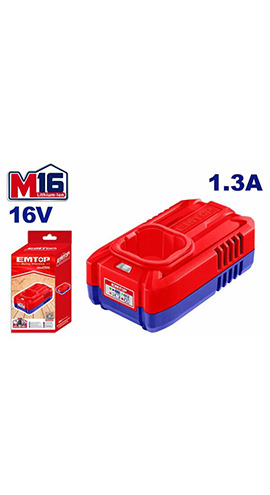 M16 battery charger 1.3A (EFCR1613) Emtop