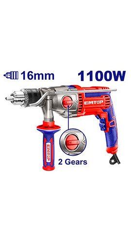Impact drill 1100W (EMDL21101) Emtop