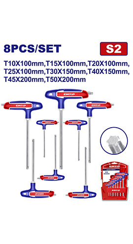 8 Pcs T-handle Torx wrench set (ETHW6063)