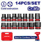 14 Pcs 1/2"DR.  Impact socket  set -  EMSSD12141