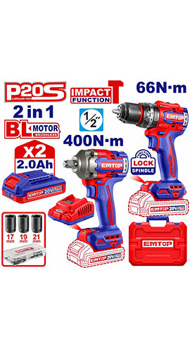 Cordless 2 pcs  combo kit -  ECKL20275
