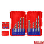 16 Pcs metal,  masonry and wood  drill bits set -   ECDB01601