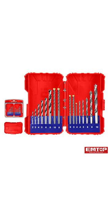 16 Pcs metal,  masonry and wood  drill bits set -   ECDB01601
