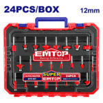 24 Pcs Router bits set - (ERRT24122) Emtop