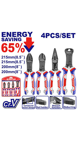 4 Pcs compound  action pliers set -  EPLS2451