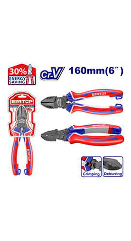 High leverage diagonal cutting pliers (EPLRD0621) Emtop