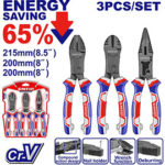 3 Pcs compound action pliers set (EPLS2351) Emtop