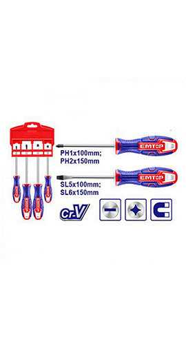 4 Pcs screwdriver set (ESST0402) Emtop