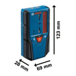 BOSCH LR 6 range from 5m power supply= 2*1.5v LR6(AA)  "Laser Receiver"