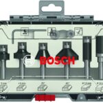 BOSCH 6 PCS MIXED 6MM SHANK - Router Bit Set