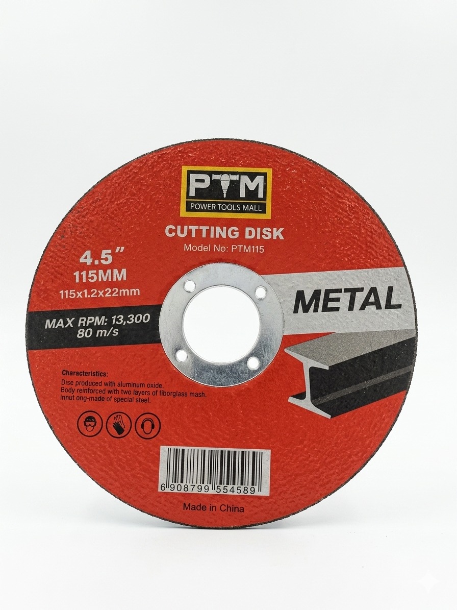 PTM 4.5 Metal cutting disc Abrasive metal cutting disc 4.5" (PTMA115) PTM - Image 1