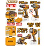 Ingco cordless 5 pcs Combo kit - COSLI250692