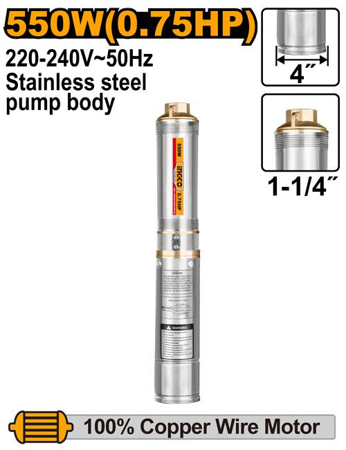 DWP5501 Ingco 0.75Hp 4" Deep well pump - DWP5501 - Image 1