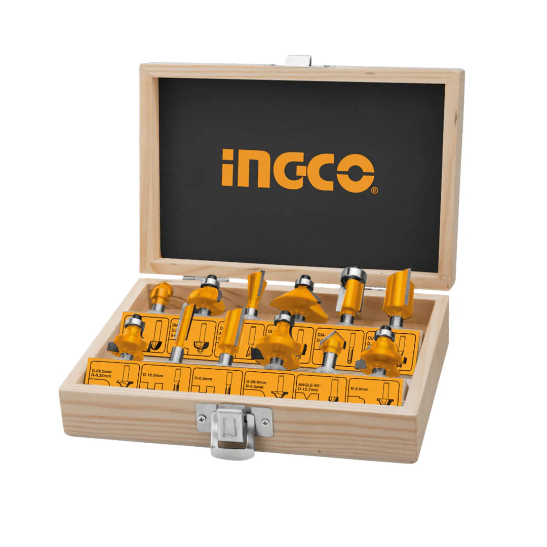 ingco-ingco-12-pieces-router-bits-set-8mm-shank-diameter-akrt1211-router-bits-1176040501 Ingco 12 Pieces Router Bits Set 8mm Shank Diameter - AKRT1211 - Image 1