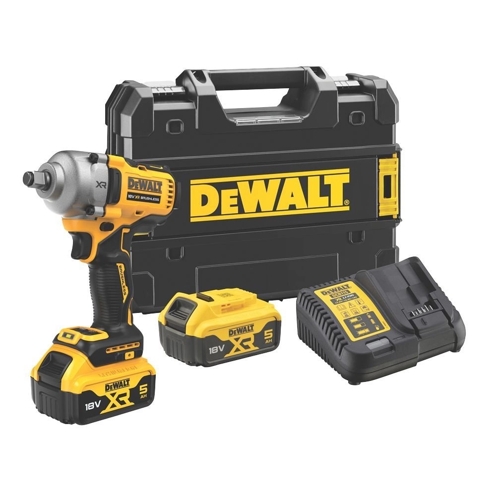 dewalt-dcf891p2t-gb-18v-1-2-in-cordless-impact-wrench-812-nm-0 Dewalt 18V 1/2 In. Cordless Impact Wrench, 812Nm, Brushless Motor - DCF891P2T-GB - Image 1